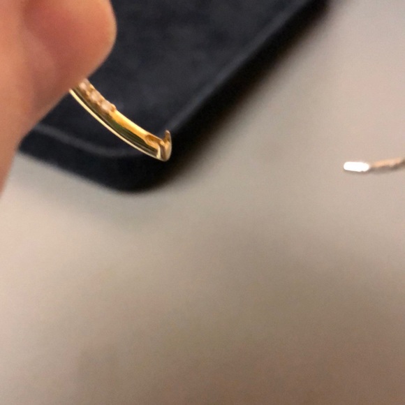 18k Gold and Diamond Hoops - Picture 6 of 6